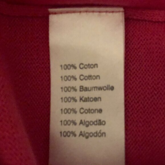 Lacoste Casual V Neck 100% Cotton Long Sleeve Sweater Hot Pink Size 40 - Picture 6 of 6